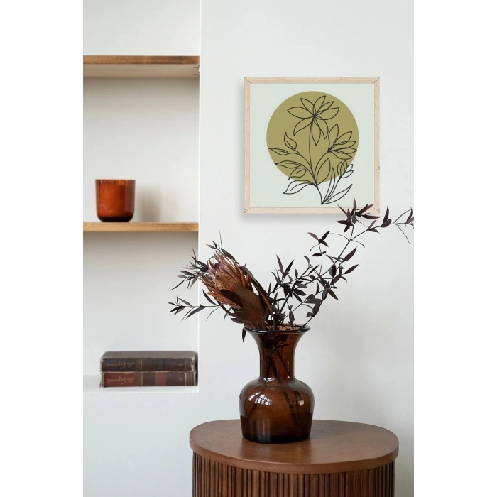 Çiçek Ahşap Çerçeveli Tablo 23 x 23