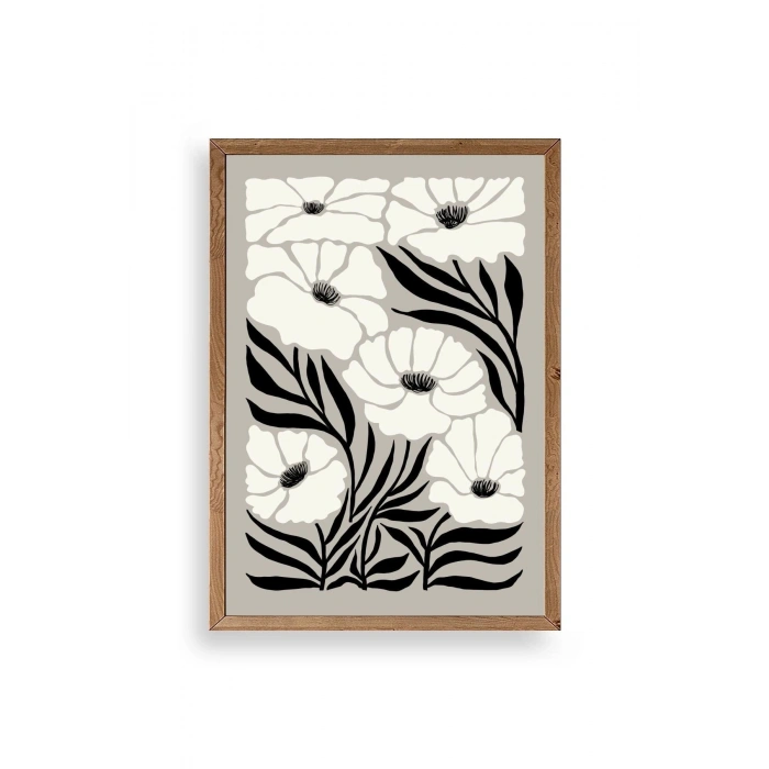 Çiçek Ahşap Çerçeveli Tablo 23 x 30