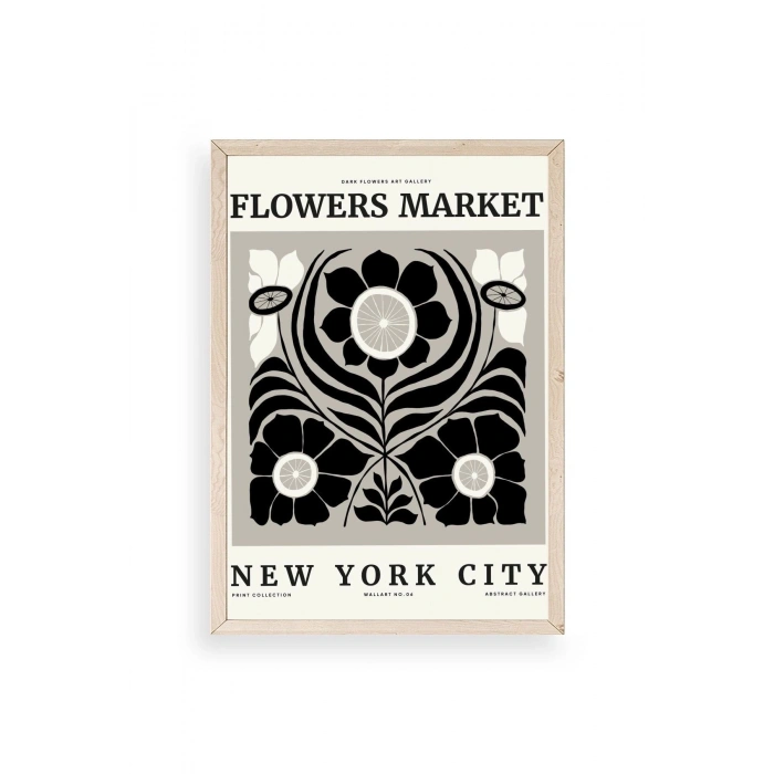 Çiçek Ahşap Çerçeveli Tablo 23 x 30