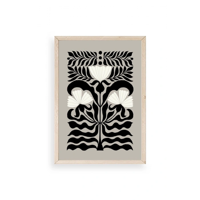 Çiçek Ahşap Çerçeveli Tablo 23 x 30