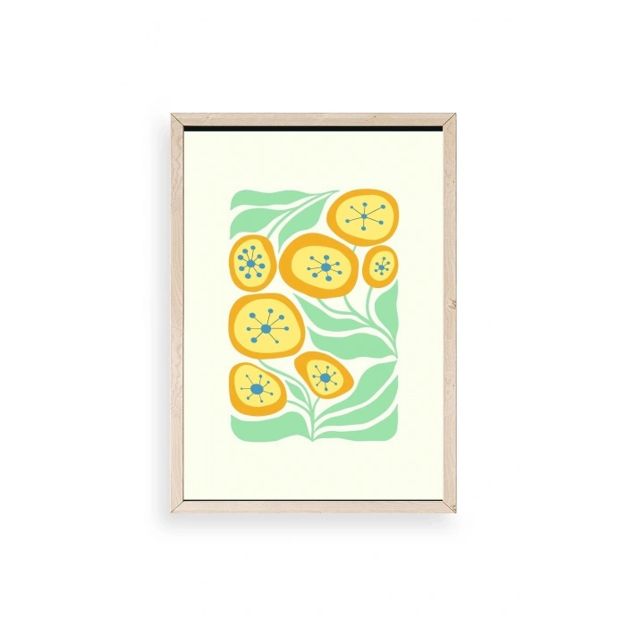 Çiçek Ahşap Çerçeveli Tablo 23 x 30