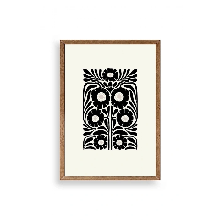 Çiçek Ahşap Çerçeveli Tablo 23 x 30
