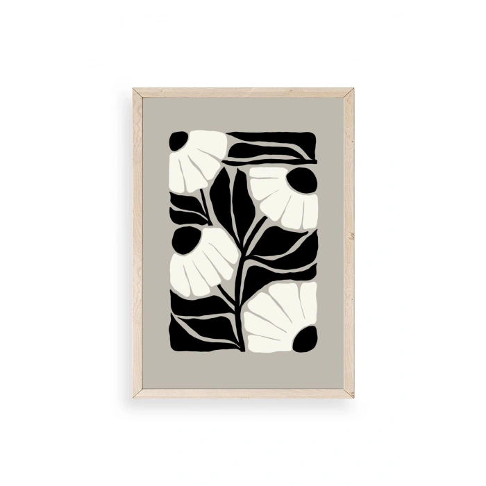 Çiçek Ahşap Çerçeveli Tablo 23 x 30