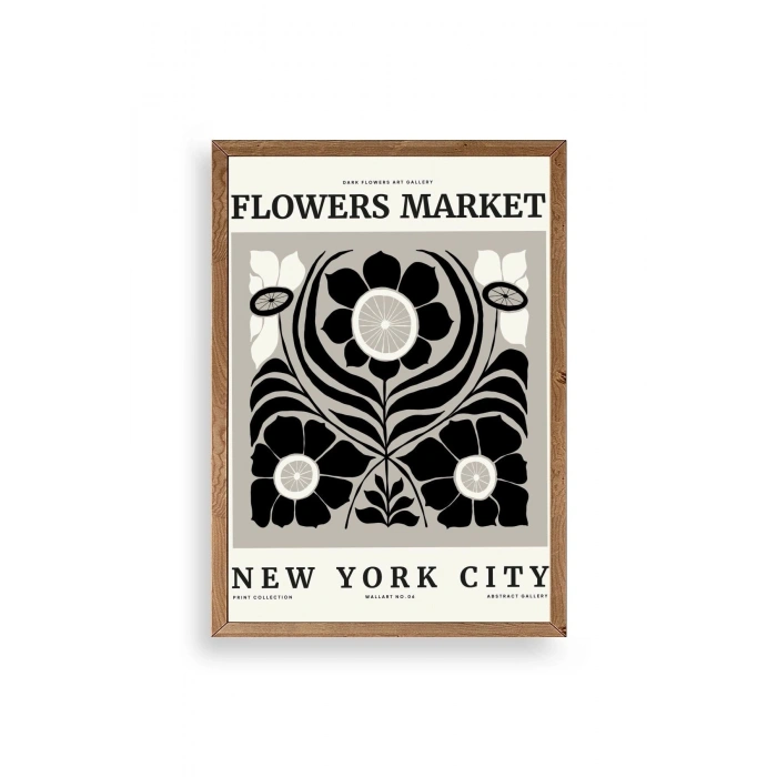 Çiçek Ahşap Çerçeveli Tablo 23 x 30