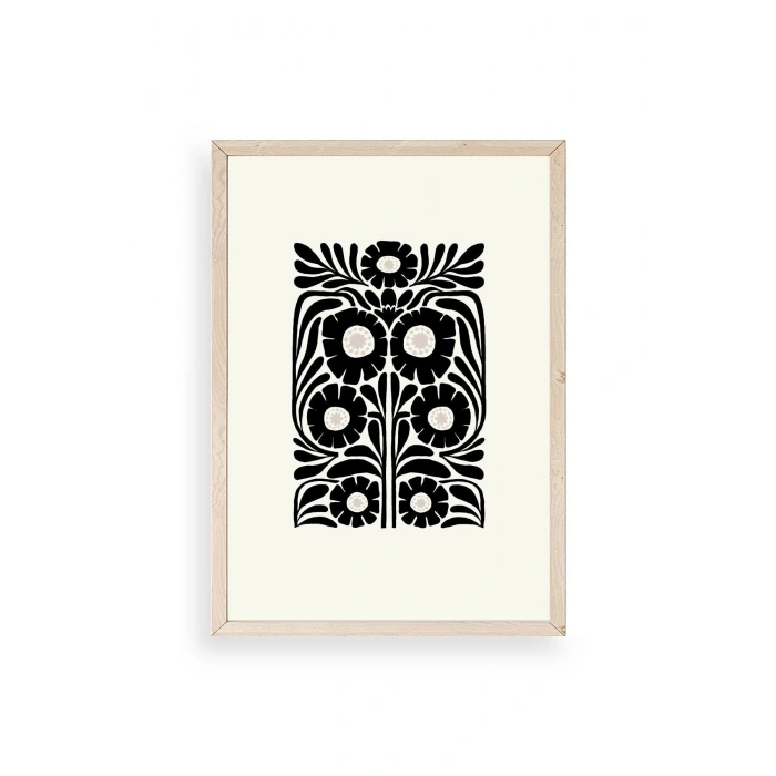 Çiçek Ahşap Çerçeveli Tablo 23 x 30