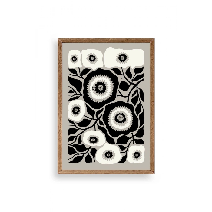 Çiçek Ahşap Çerçeveli Tablo 23 x 30