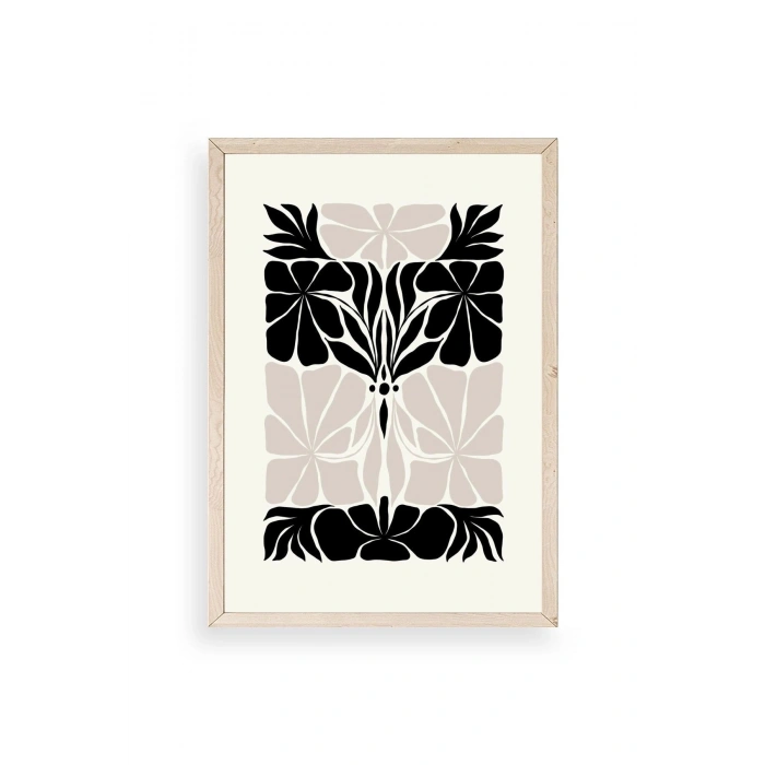 Çiçek Ahşap Çerçeveli Tablo 23 x 30