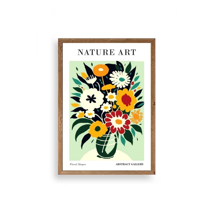 Çiçek Ahşap Çerçeveli Tablo 23 x 30