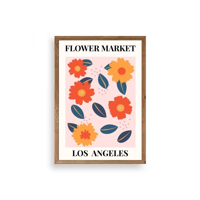 Çiçek Ahşap Çerçeveli Tablo 23 x 30