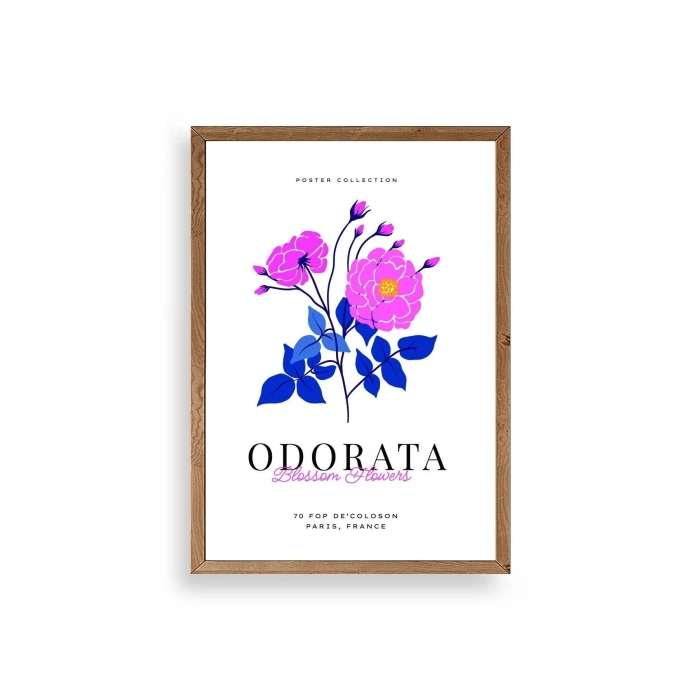 Çiçek Ahşap Çerçeveli Tablo 23 x 30