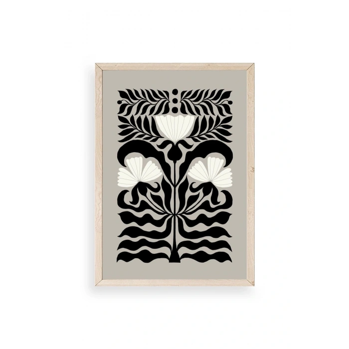 Çiçek Ahşap Çerçeveli Tablo 23 x 30