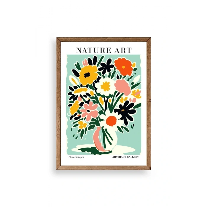 Çiçek Ahşap Çerçeveli Tablo 23 x 30