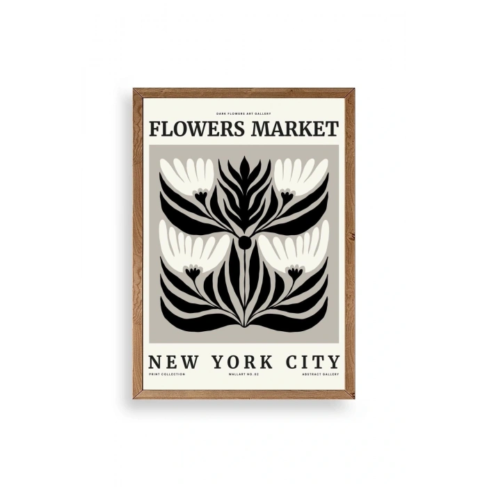 Çiçek Ahşap Çerçeveli Tablo 23 x 30