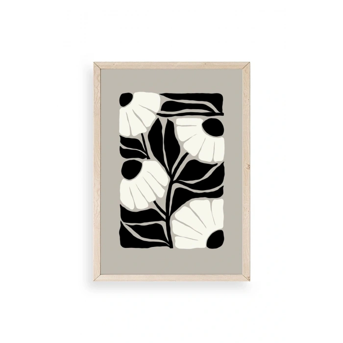 Çiçek Ahşap Çerçeveli Tablo 23 x 30