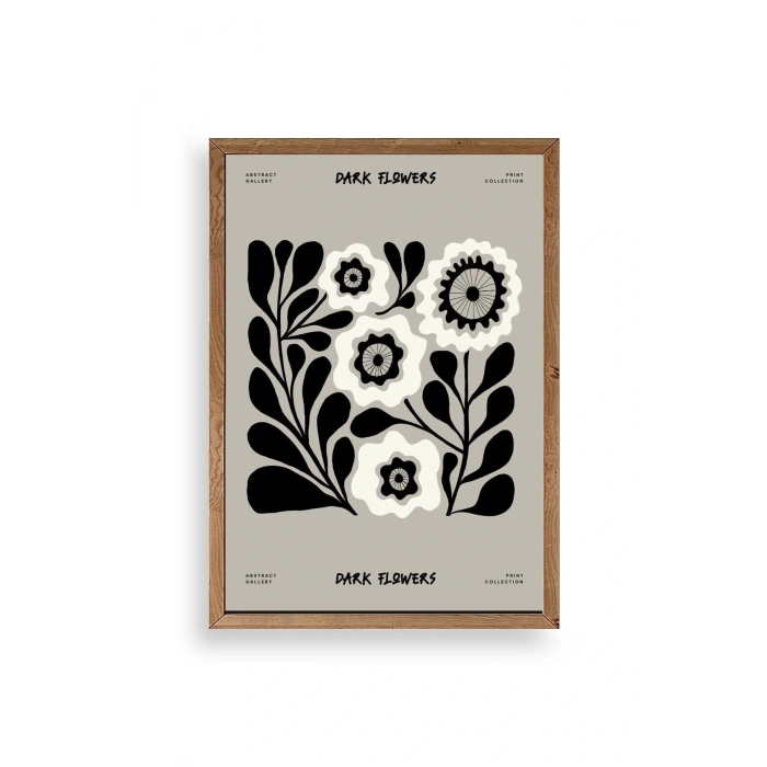 Çiçek Ahşap Çerçeveli Tablo 23 x 30