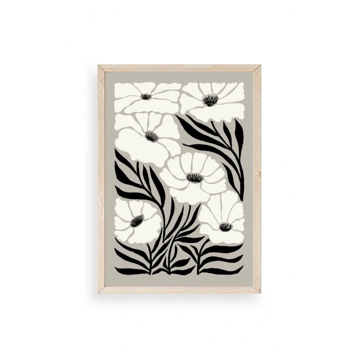 Çiçek Ahşap Çerçeveli Tablo 23 x 30