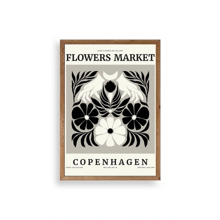 Çiçek Ahşap Çerçeveli Tablo 23 x 30