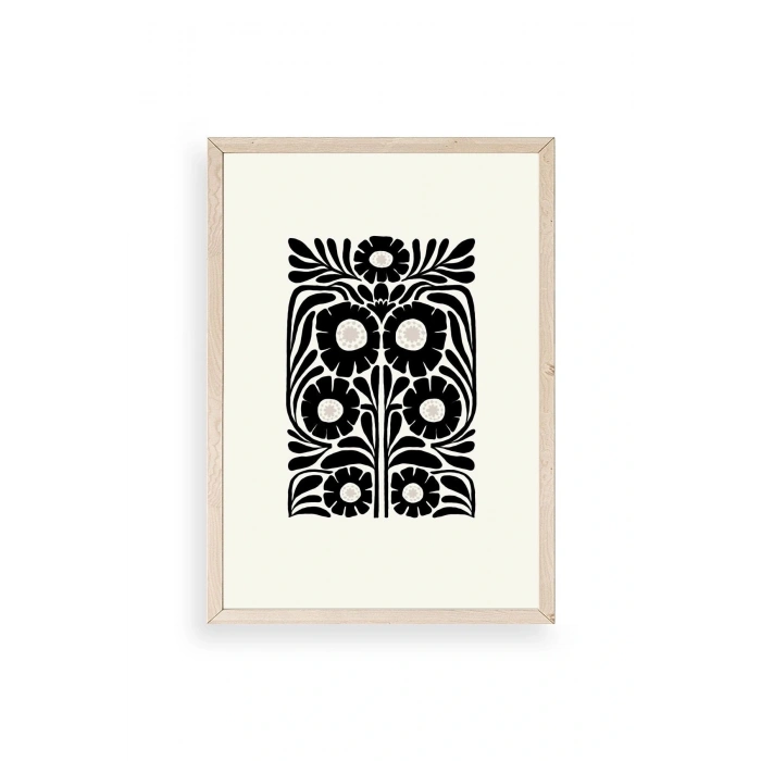 Çiçek Ahşap Çerçeveli Tablo 23 x 30