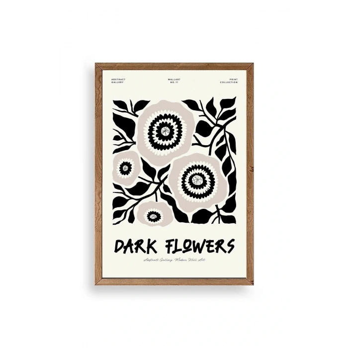 Çiçek Ahşap Çerçeveli Tablo 23 x 30