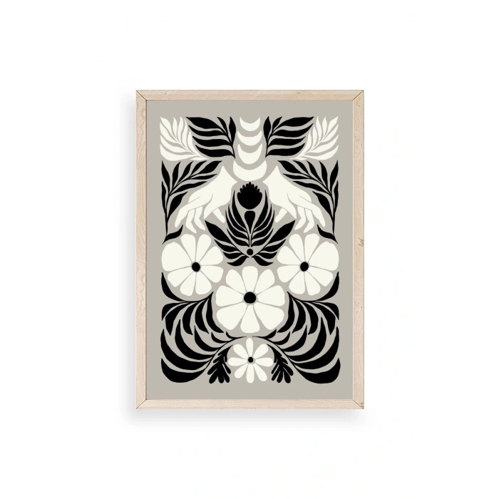 Çiçek Ahşap Çerçeveli Tablo 23 x 30