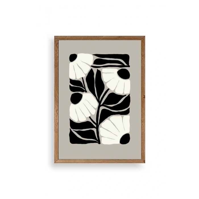 Çiçek Ahşap Çerçeveli Tablo 23 x 30