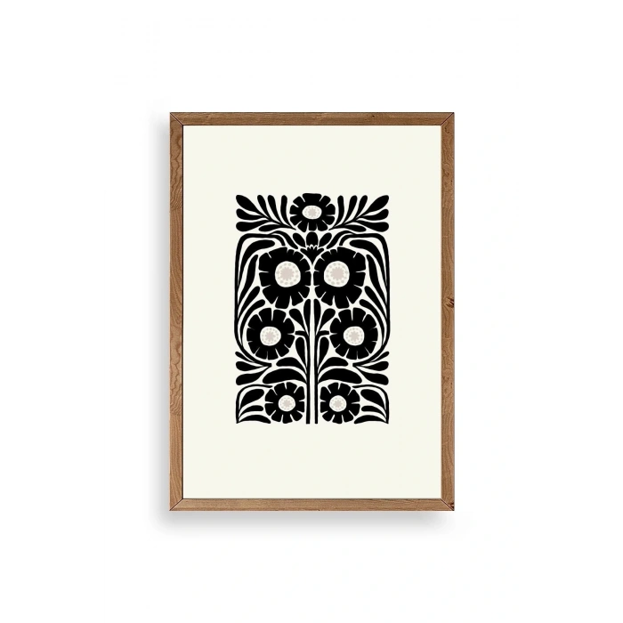 Çiçek Ahşap Çerçeveli Tablo 23 x 30