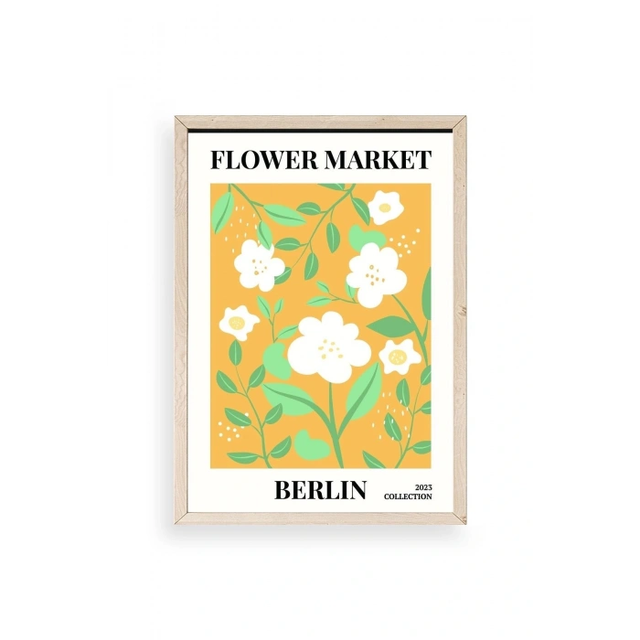 Çiçek Ahşap Çerçeveli Tablo 23 x 30