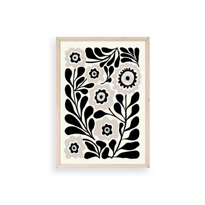 Çiçek Ahşap Çerçeveli Tablo 23 x 30