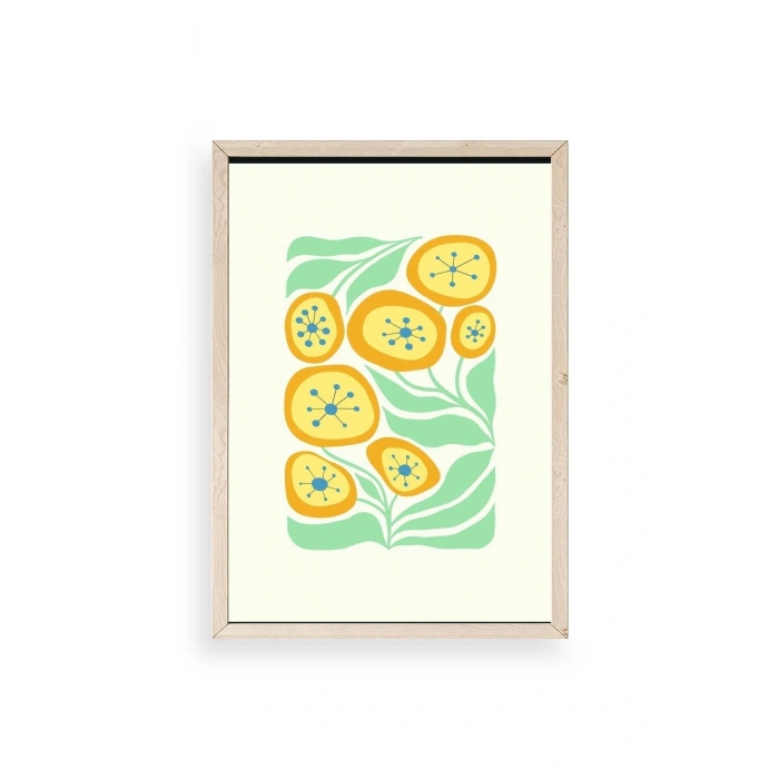 Çiçek Ahşap Çerçeveli Tablo 23 x 30