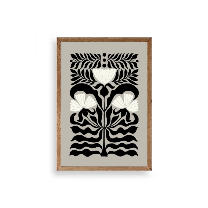 Çiçek Ahşap Çerçeveli Tablo 23 x 30