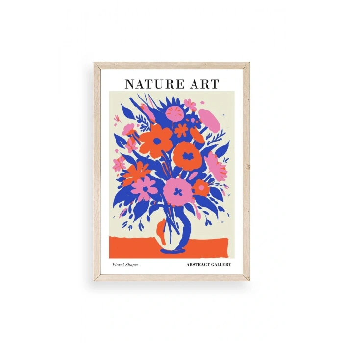 Çiçek Ahşap Çerçeveli Tablo 23 x 30