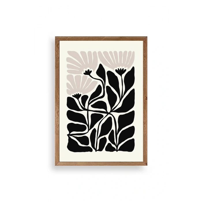 Çiçek Ahşap Çerçeveli Tablo 23 x 30