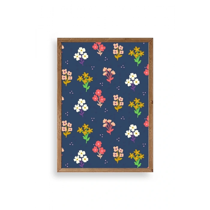 Çiçek Ahşap Çerçeveli Tablo 23 x 30