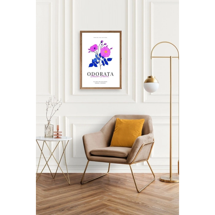 Çiçek Ahşap Çerçeveli Tablo 23 x 30