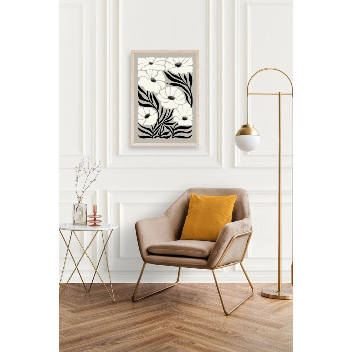 Çiçek Ahşap Çerçeveli Tablo 23 x 30