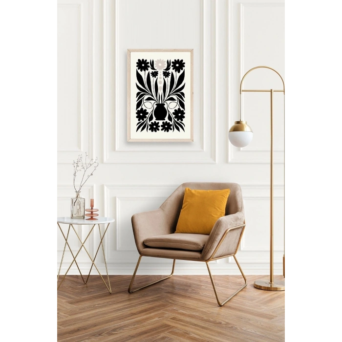 Çiçek Ahşap Çerçeveli Tablo 23 x 30