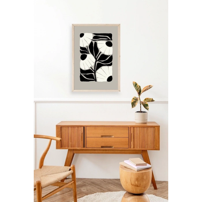 Çiçek Ahşap Çerçeveli Tablo 23 x 30