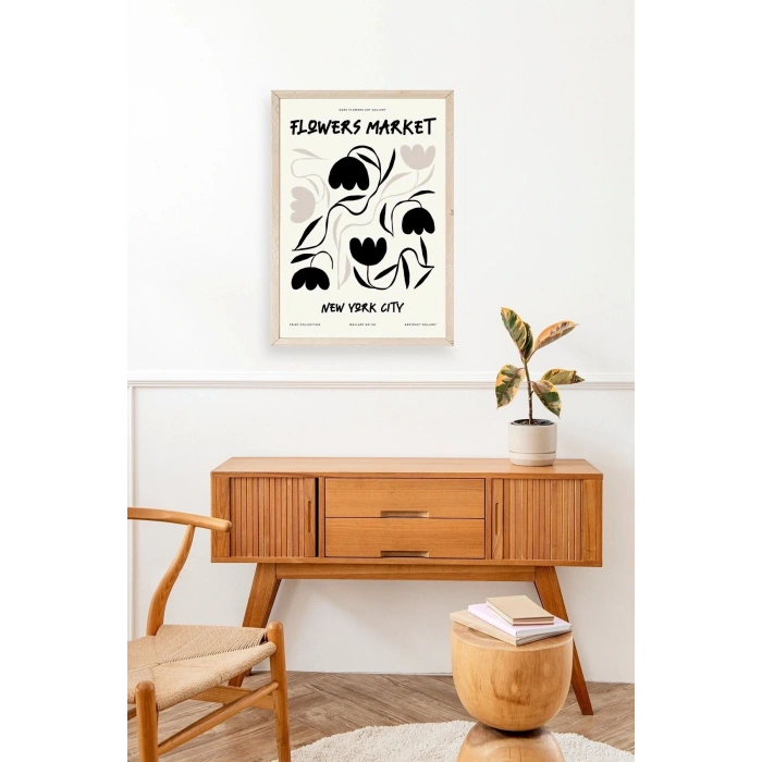 Çiçek Ahşap Çerçeveli Tablo 23 x 30