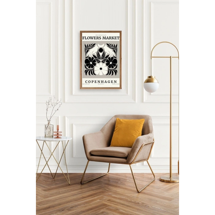 Çiçek Ahşap Çerçeveli Tablo 23 x 30