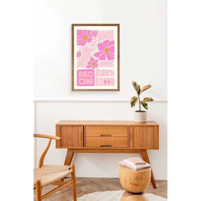 Çiçek Ahşap Çerçeveli Tablo 23 x 30