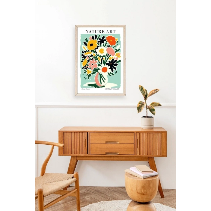 Çiçek Ahşap Çerçeveli Tablo 23 x 30