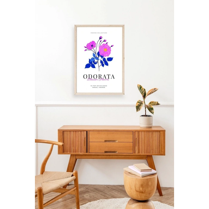 Çiçek Ahşap Çerçeveli Tablo 23 x 30