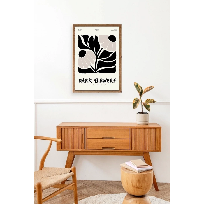 Çiçek Ahşap Çerçeveli Tablo 23 x 30