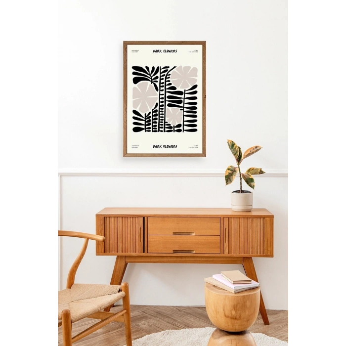 Çiçek Ahşap Çerçeveli Tablo 23 x 30