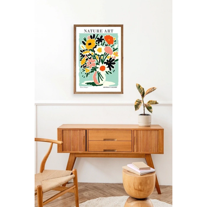 Çiçek Ahşap Çerçeveli Tablo 23 x 30