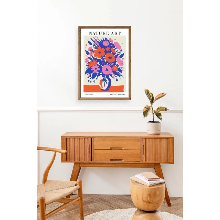 Çiçek Ahşap Çerçeveli Tablo 23 x 30