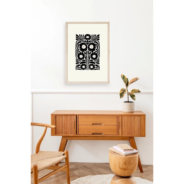 Çiçek Ahşap Çerçeveli Tablo 23 x 30