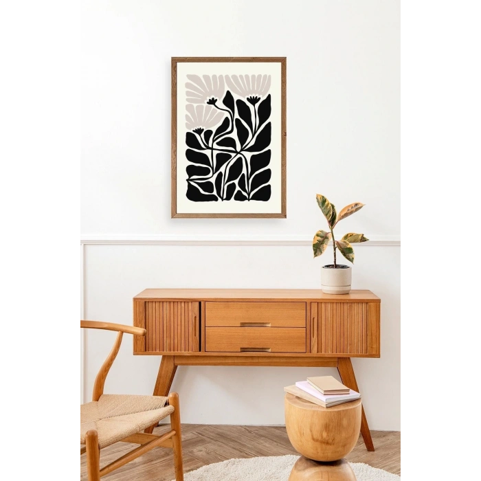 Çiçek Ahşap Çerçeveli Tablo 23 x 30