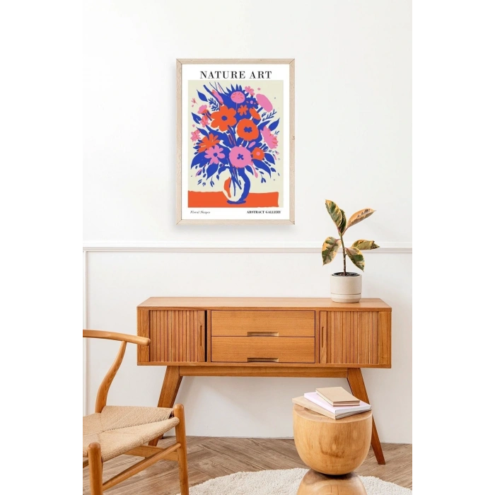 Çiçek Ahşap Çerçeveli Tablo 23 x 30