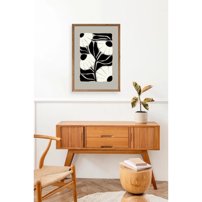 Çiçek Ahşap Çerçeveli Tablo 23 x 30